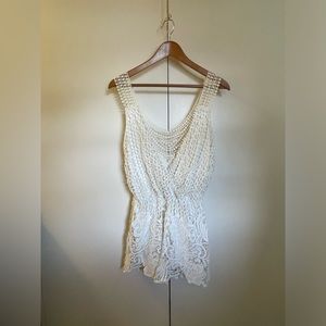 Lacy white romper